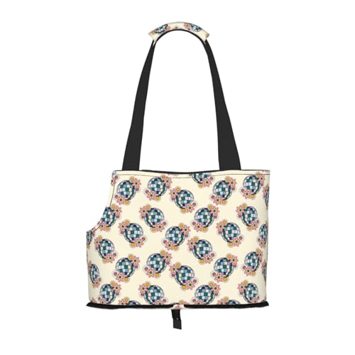 Kuilepa 70er-Jahre-Tragetasche für kleine Hunde, weiche Seiten, Haustier-Tragetasche mit Taschen, tragbare mittelgroße Hunde, Welpen, große Katzen, Reisehandtasche für Wandern, Reisen, Outdoor von Kuilepa