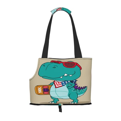 Kuilepa Coole Tragetasche für kleine Hunde, mit Skateboard-Aufdruck, weiche Seiten, Haustier-Tragetasche mit Taschen, tragbare mittelgroße Hunde, Welpen, große Katzen, Reisehandtasche von Kuilepa
