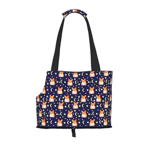 Kuilepa Corgi Tragetasche für kleine Hunde, mit Monden und Sternen, weiche Seiten, Haustier-Tragetasche mit Taschen, tragbar, mittelgroße Hunde, Welpen, große Katzen, Reisehandtasche für Wandern Kuilepa Corgi Tragetasche für kleine Hunde, mit Monden und Sternen, weiche Seiten, Haustier-Tragetasche mit Taschen, tragbar, mittelgroße Hunde, Welpen, große Katzen, Reisehandtasche für Wandern von Kuilepa
