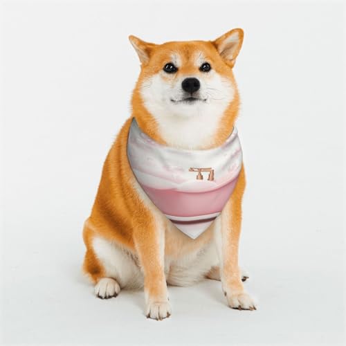 Kuilepa Hunde-Bandana mit niedlichem Badewannen-Aufdruck, Geburtstagsgeschenk, waschbar, Bandana für kleine bis große Hunde, Welpen, Katzen, klein von Kuilepa