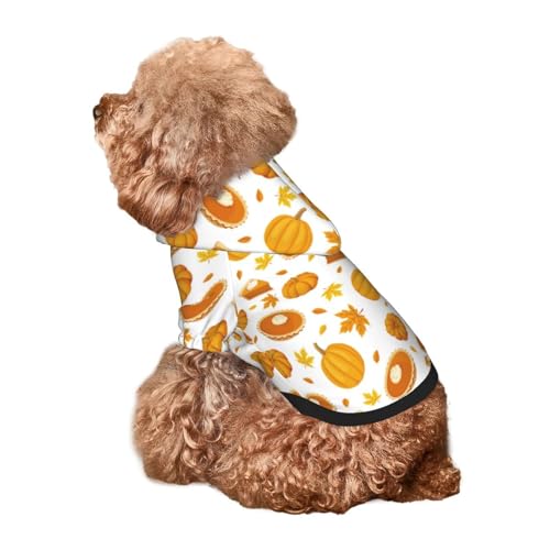 Kuilepa Hunde-Kapuzenpullover mit Ahornblätter-Aufdruck, Sicherheits-Hundepullover, Hundekleidung, Hunde-Kapuzenpullover für kleine, mittelgroße und große Hunde (Größe XS-XXL) von Kuilepa