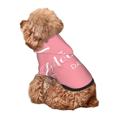 Kuilepa Hunde-Kapuzenpullover mit Aufdruck "Happy Mother's Day", Sicherheits-Hundekleidung, Hunde-Kapuzenpullover für kleine, mittelgroße und große Hunde (Größe XS-XXL) von Kuilepa