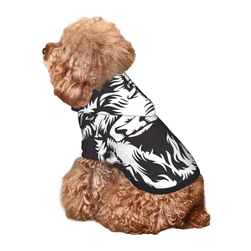 Kuilepa Hunde-Kapuzenpullover mit Blumenmuster und Kuh-Silhouette, Sicherheits-Hundepullover, Sweatshirt für kleine, mittelgroße und große Hunde (Größe XS-XXL) von Kuilepa