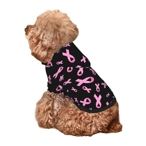 Kuilepa Hunde-Kapuzenpullover mit Brustkrebsaufdruck, Sicherheits-Hundepullover, Hundekleidung, Hunde-Kapuzenpullover für kleine, mittelgroße und große Hunde (Größe XS-XXL) von Kuilepa