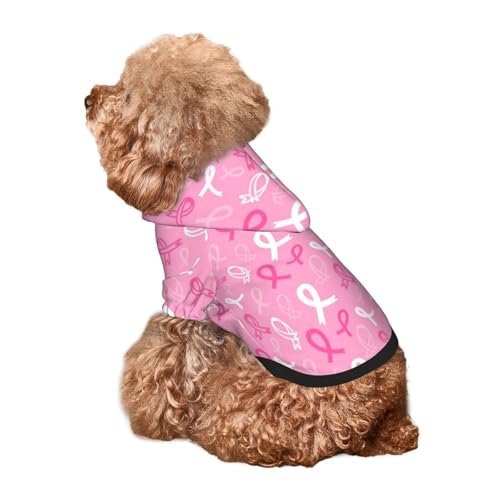 Kuilepa Hunde-Kapuzenpullover mit Brustkrebsaufdruck, Sicherheits-Hundepullover, Hundekleidung, Hunde-Kapuzenpullover für kleine, mittelgroße und große Hunde (Größe XS-XXL) von Kuilepa