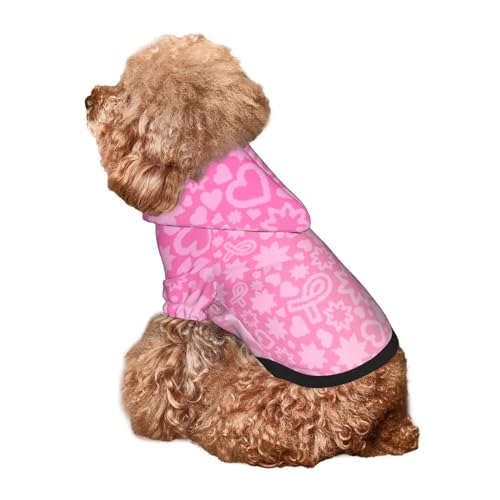 Kuilepa Hunde-Kapuzenpullover mit Brustkrebsbändern, Aufdruck, Sicherheits-Hundepullover, Hunde-Kapuzenpullover für kleine, mittelgroße und große Hunde (Größe XS-XXL) von Kuilepa