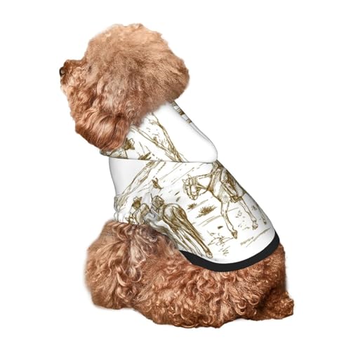 Kuilepa Hunde-Kapuzenpullover mit Cowboy-Aufdruck in der Wüste, Sicherheitshundepullover, Hundekleidung, Hunde-Kapuzenpullover für kleine, mittelgroße und große Hunde (Größe XS-XXL) von Kuilepa