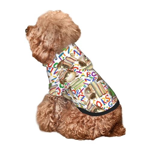 Kuilepa Hunde-Kapuzenpullover mit Eulen-Aufdruck für kleine, mittelgroße und große Hunde (Größe XS-XXL) von Kuilepa