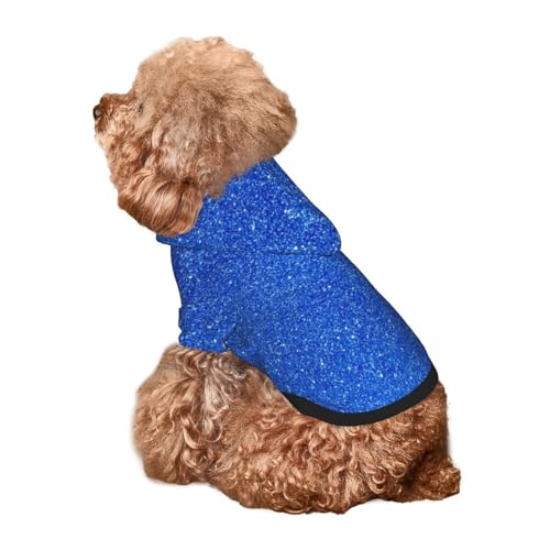 Kuilepa Hunde-Kapuzenpullover mit Glitzer-Aufdruck, Sicherheits-Hundekleidung, Hunde-Kapuzenpullover für kleine, mittelgroße und große Hunde, Größe XS - XXL von Kuilepa