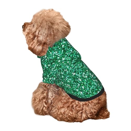 Kuilepa Hunde-Kapuzenpullover mit Glitzer-Aufdruck, Sicherheits-Hundekleidung, Hunde-Kapuzenpullover für kleine, mittelgroße und große Hunde (Größe XS-XXL) von Kuilepa
