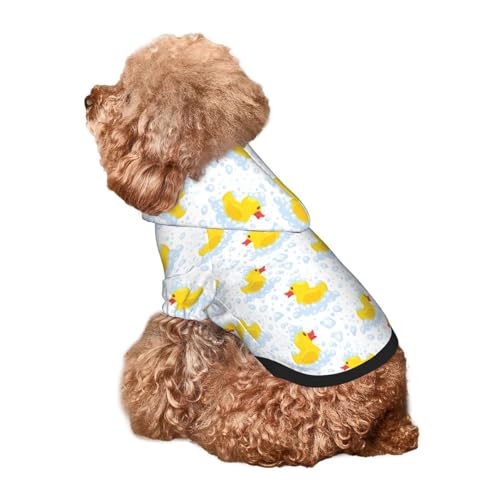 Kuilepa Hunde-Kapuzenpullover mit Gummienten-Aufdruck, Sicherheits-Hundekleidung, Hunde-Kapuzenpullover für kleine, mittelgroße und große Hunde, Größe XS - XXL von Kuilepa