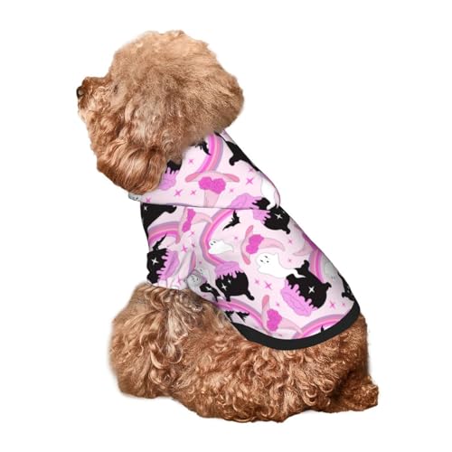 Kuilepa Hunde-Kapuzenpullover mit Halloween-Aufdruck für Mädchen, Sicherheits-Hundekleidung, Hunde-Kapuzenpullover für kleine, mittelgroße und große Hunde (Größe XS-XXL) von Kuilepa