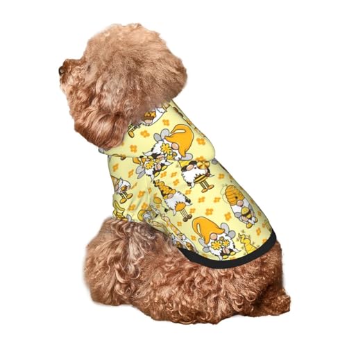 Kuilepa Hunde-Kapuzenpullover mit Honigbienen-Zwergen-Aufdruck, Sicherheitshundpullover, Hundekleidung, Hunde-Kapuzenpullover für kleine, mittelgroße und große Hunde (Größe XS-XXL) von Kuilepa