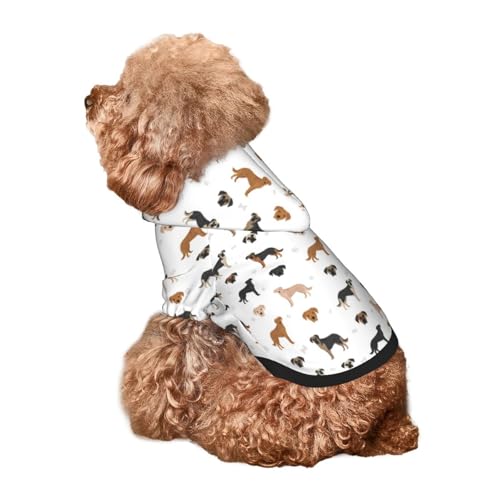 Kuilepa Hunde-Kapuzenpullover mit Labrador-Retriever-Aufdruck für kleine, mittelgroße und große Hunde (Größe XS-XXL) von Kuilepa