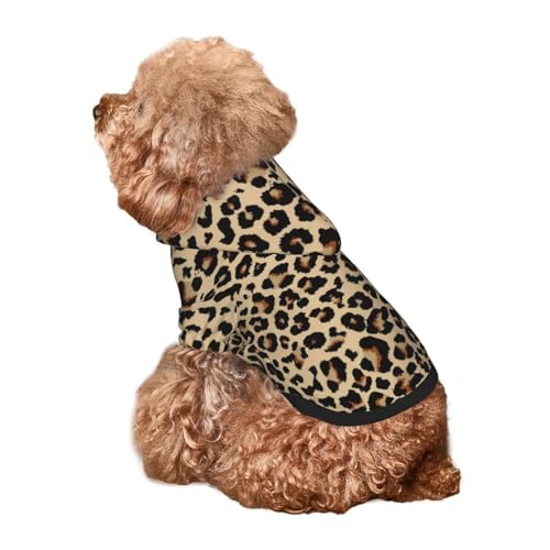 Kuilepa Hunde-Kapuzenpullover mit Leopardenmuster, Sicherheits-Hundepullover, Hunde-Kapuzenpullover für kleine, mittelgroße und große Hunde (Größe XS - XXL) von Kuilepa