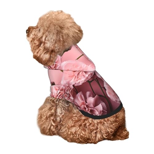 Kuilepa Hunde-Kapuzenpullover mit Nelkenaufdruck, Sicherheits-Hundekleidung, Hunde-Kapuzenpullover für kleine, mittelgroße und große Hunde (Größe XS-XXL) von Kuilepa