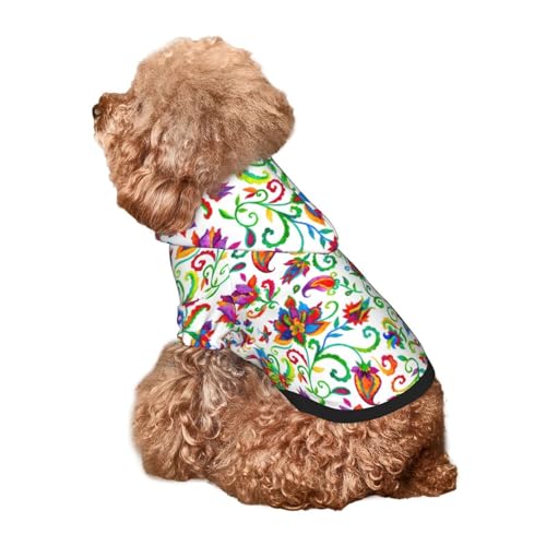 Kuilepa Hunde-Kapuzenpullover mit Paisleymuster, Sicherheits-Hundekleidung, Hunde-Kapuzenpullover für kleine, mittelgroße und große Hunde (Größe XS-XXL) von Kuilepa