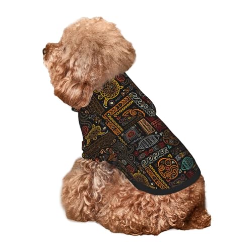 Kuilepa Hunde-Kapuzenpullover mit Polynesischem Schildkröten-Aufdruck, Sicherheits-Hundekleidung, Hunde-Kapuzenpullover für kleine, mittelgroße und große Hunde (Größe XS-XXL) von Kuilepa