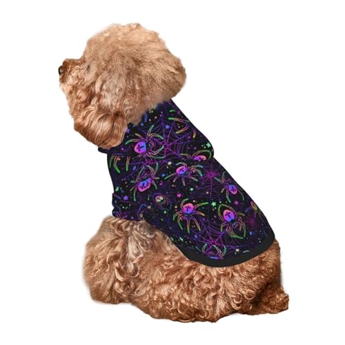 Kuilepa Hunde-Kapuzenpullover mit Spinnen-Aufdruck, für kleine, mittelgroße und große Hunde, Größe XS - XXL Kuilepa Hunde-Kapuzenpullover mit Spinnen-Aufdruck, für kleine, mittelgroße und große Hunde, Größe XS - XXL von Kuilepa