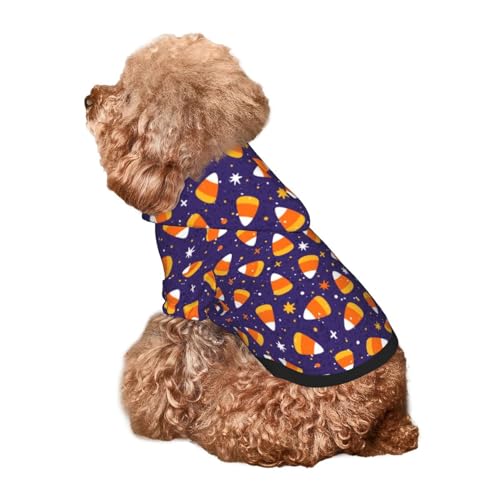 Kuilepa Hunde-Kapuzenpullover mit Zuckermais-Aufdruck, Sicherheits-Hundekleidung, Hunde-Kapuzenpullover für kleine, mittelgroße und große Hunde (Größe XS-XXL) von Kuilepa
