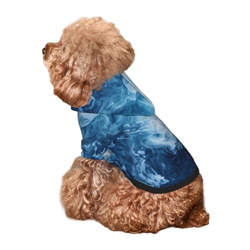 Kuilepa Hunde-Kapuzenpullover mit abstraktem Meereswellen-Druck, Sicherheits-Hundekleidung, Hunde-Kapuzenpullover für kleine, mittelgroße und große Hunde (Größe XS-XXL) von Kuilepa