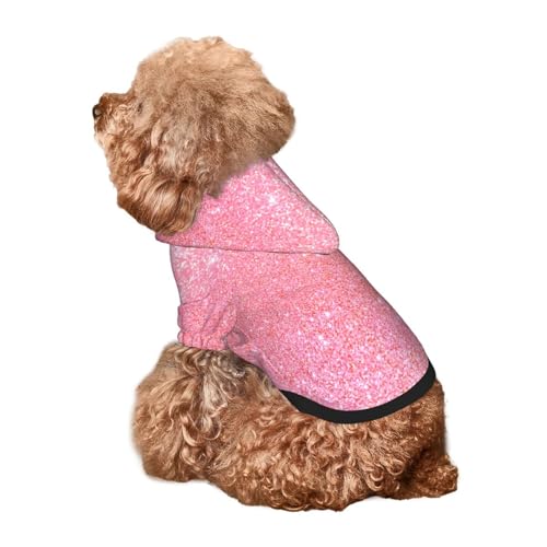 Kuilepa Hunde-Kapuzenpullover mit glitzerndem Glitzerdruck, Sicherheits-Hundekleidung, Hunde-Kapuzenpullover für kleine, mittelgroße und große Hunde (Größe XS-XXL) von Kuilepa