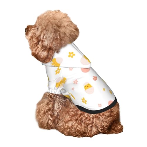 Kuilepa Hunde-Kapuzenpullover mit lustigem Huhn-Aufdruck, Sicherheits-Hundekleidung, Hunde-Kapuzenpullover für kleine, mittelgroße und große Hunde (Größe XS-XXL) von Kuilepa