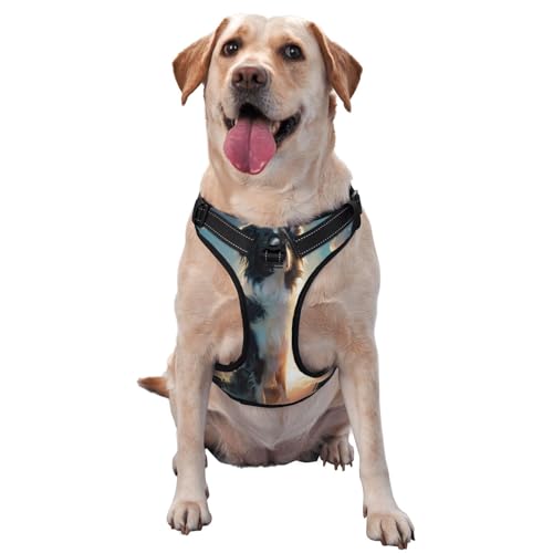 Kuilepa Hundegeschirr, kein Ziehen, verstellbar, reflektierend, Oxford-Gewebe, einfache Kontrolle, Größe M, L, Wolkenbordüre Kuilepa Hundegeschirr, kein Ziehen, verstellbar, reflektierend, Oxford-Gewebe, einfache Kontrolle, Größe M, L, Wolkenbordüre von Kuilepa