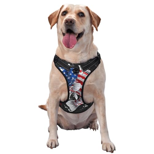 Kuilepa Hundegeschirr, kein Ziehen, verstellbar, reflektierend, Oxford-Gewebe, einfache Kontrolle, Größe M, L, große Barsche in den USA Kuilepa Hundegeschirr, kein Ziehen, verstellbar, reflektierend, Oxford-Gewebe, einfache Kontrolle, Größe M, L, große Barsche in den USA von Kuilepa