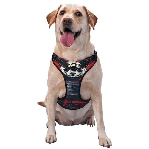 Kuilepa Hundegeschirr, kein Ziehen, verstellbar, reflektierend, Oxford-Gewebe, einfache Kontrolle, Größe M, Rot / Schwarz Kuilepa Hundegeschirr, kein Ziehen, verstellbar, reflektierend, Oxford-Gewebe, einfache Kontrolle, Größe M, Rot / Schwarz von Kuilepa