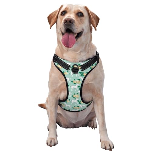 Kuilepa Hundegeschirr, kein Ziehen, verstellbar, reflektierend, Oxford-Stoff, einfache Kontrolle, Größe M, L, Pferd und Blume Kuilepa Hundegeschirr, kein Ziehen, verstellbar, reflektierend, Oxford-Stoff, einfache Kontrolle, Größe M, L, Pferd und Blume von Kuilepa