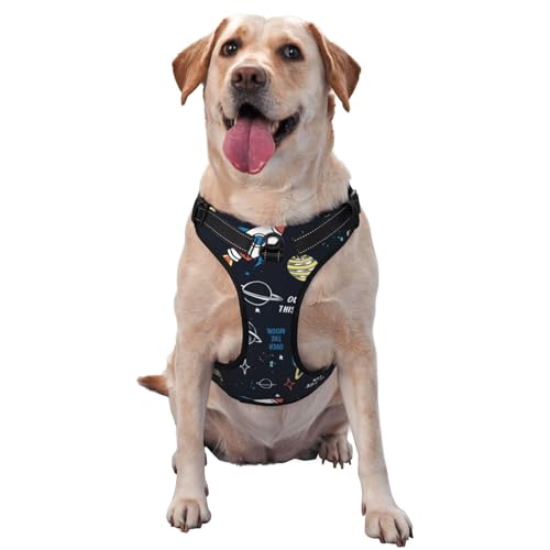 Kuilepa Hundegeschirr, kein Ziehen, verstellbar, reflektierend, Oxford-Stoff, einfache Kontrolle, Größe M, Weltall Kuilepa Hundegeschirr, kein Ziehen, verstellbar, reflektierend, Oxford-Stoff, einfache Kontrolle, Größe M, Weltall von Kuilepa