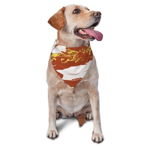Kuilepa Hundehalstuch, Motiv: Cowboy auf Bronco-Pferd, Geburtstagsgeschenk, waschbar, Weihnachts-Bandana, Schal für kleine bis große Hunde, Welpen, Katzen von Kuilepa