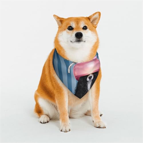 Kuilepa Hundehalstuch, Motiv: Hund im Friseur, Geburtstagsgeschenk, waschbar, Bandana für kleine bis große Hunde, Welpen, Katzen, Größe L von Kuilepa