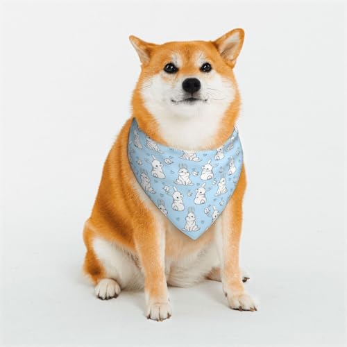 Kuilepa Hundehalstuch, Motiv: Kaninchen und Vögel, Geburtstagsgeschenk, waschbar, für kleine bis große Hunde, Welpen, Katzen, Größe M Kuilepa Hundehalstuch, Motiv: Kaninchen und Vögel, Geburtstagsgeschenk, waschbar, für kleine bis große Hunde, Welpen, Katzen, Größe M von Kuilepa