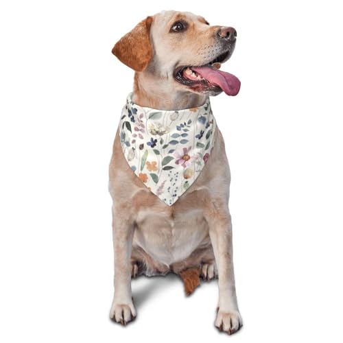 Kuilepa Hundehalstuch mit Aquarell-Blumendruck, Geburtstagsgeschenk, waschbar, Weihnachts-Bandana, Schal für kleine bis große Hunde, Welpen, Katzen Kuilepa Hundehalstuch mit Aquarell-Blumendruck, Geburtstagsgeschenk, waschbar, Weihnachts-Bandana, Schal für kleine bis große Hunde, Welpen, Katzen von Kuilepa