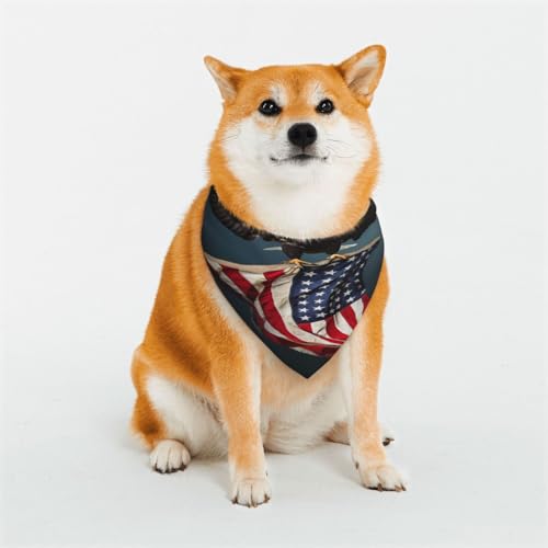 Kuilepa Hundehalstuch mit amerikanischer Flagge, Geburtstagsgeschenk, waschbar, Bandana für kleine bis große Hunde, Welpen, Katzen, groß Kuilepa Hundehalstuch mit amerikanischer Flagge, Geburtstagsgeschenk, waschbar, Bandana für kleine bis große Hunde, Welpen, Katzen, groß von Kuilepa