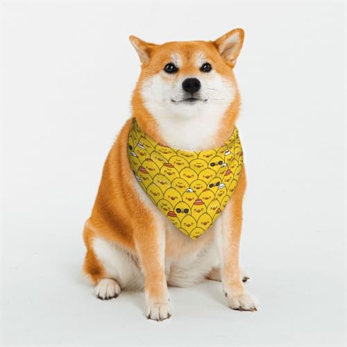 Kuilepa Hundehalstuch mit niedlichem Huhn-Aufdruck, Geburtstagsgeschenk, waschbar, Bandana für kleine bis große Hunde, Welpen, Katzen, groß von Kuilepa