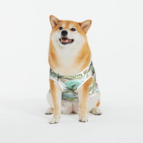 Kuilepa Hundepullover mit Aquarell-Palmen-Druck, für kaltes Wetter, Hunde-Sweatshirt, Hundejacke für den Innen- und Außenbereich von Kuilepa