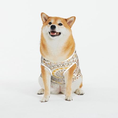 Kuilepa Hundepullover mit Blumen- und Blätteraufdruck, für kaltes Wetter, Hunde-Sweatshirt, Hundejacke für drinnen und draußen von Kuilepa