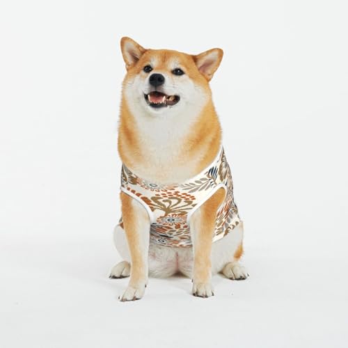 Kuilepa Hundepullover mit Blumenmuster und Paisleymuster, für kaltes Wetter, Hunde-Sweatshirt, Hundejacke für drinnen und draußen von Kuilepa