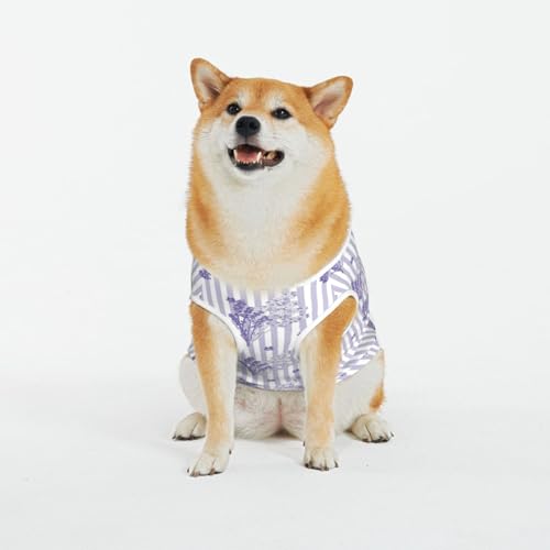Kuilepa Hundepullover mit Blumenstrauß- und Lavendelblüten-Druck, für kaltes Wetter, Hunde-Sweatshirt, Hundejacke für drinnen und draußen von Kuilepa