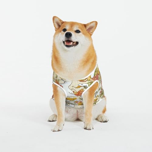 Kuilepa Hundepullover mit Enten- und Blumendruck, für kaltes Wetter, Hunde-Sweatshirt, Hundejacke für drinnen und draußen von Kuilepa