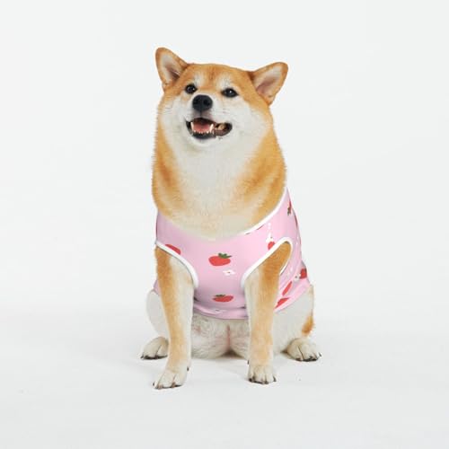 Kuilepa Hundepullover mit Erdbeer-Blumendruck, für kaltes Wetter, Hunde-Sweatshirt, Hundejacke für drinnen und draußen von Kuilepa
