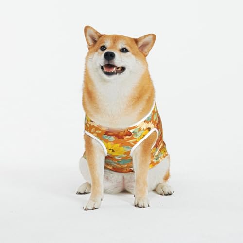 Kuilepa Hundepullover mit Gänseblümchen-Ahornmuster, für kaltes Wetter, Hunde-Sweatshirt, Hundejacke für drinnen und draußen von Kuilepa