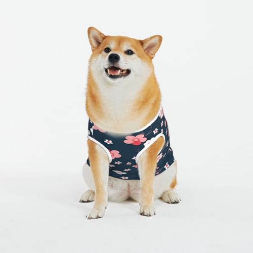 Kuilepa Hundepullover mit Kirschblüten-Aufdruck, für den Innen- und Außenbereich geeignet von Kuilepa
