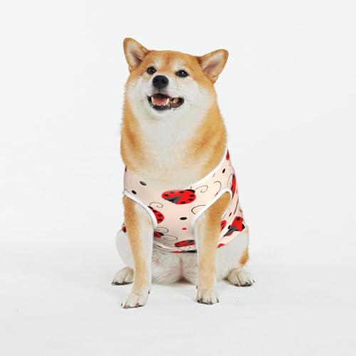 Kuilepa Hundepullover mit Marienkäfer-Aufdruck, für den Innen- und Außenbereich, Rot von Kuilepa