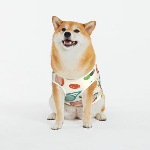 Kuilepa Hundepullover mit Schläger- und Tennisball-Aufdruck, für kaltes Wetter, Hunde-Sweatshirt, Hundejacke für drinnen und draußen von Kuilepa