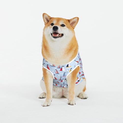 Kuilepa Hundepullover mit Segelbooten und Möwen, für kaltes Wetter, Hunde-Sweatshirt, Hundejacke für drinnen und draußen von Kuilepa