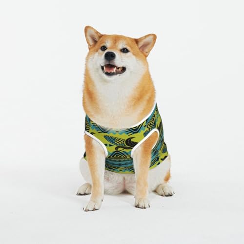 Kuilepa Hundepullover mit Vintage-Maismuster, für den Innen- und Außenbereich, Blaugrün von Kuilepa